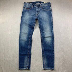 Diesel Mens Pants 30 Blue Denim Jeans Thommer Slim Skinny Wash 089AR Faded 30x32